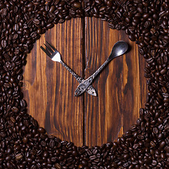 Image showing Spoons with coffee