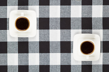 Image showing Coffee cups and saucer