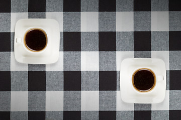 Image showing Coffee cups and saucer