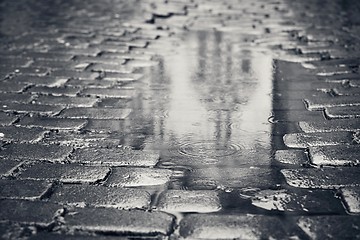 Image showing Puddle on the street