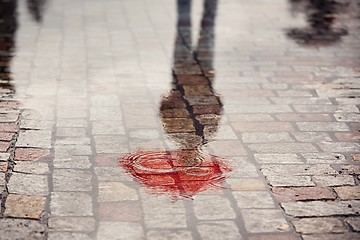 Image showing Man in rainy day