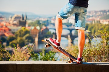 Image showing Skateboarder in the city