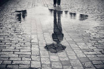 Image showing Man in rainy day