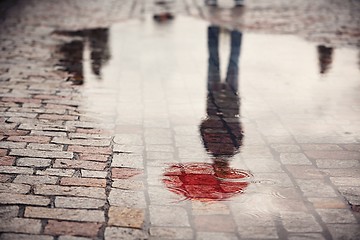 Image showing Man in rainy day