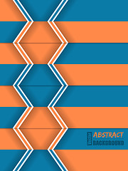 Image showing Abstract orange blue arrow brochure