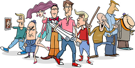 Image showing cartoon people group