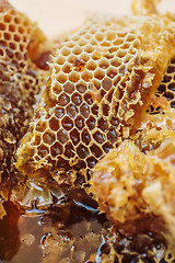 Image showing delicious honeycomb background