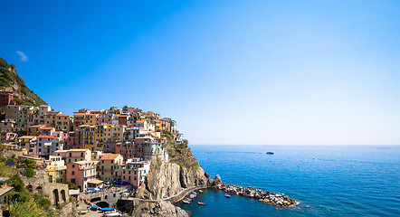 Image showing Manarola in Cinque Terre, Italy - July 2016 - The most eye-catch