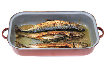 Image showing baked mackerel fish 