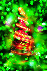 Image showing abstract christmas tree