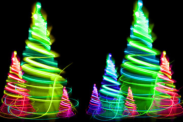 Image showing abstract christmas forest 