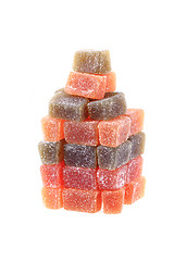 Image showing candy fruit cubes isolated