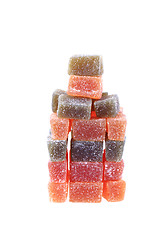 Image showing candy fruit cubes isolated