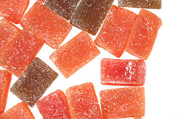 Image showing candy fruit cubes isolated