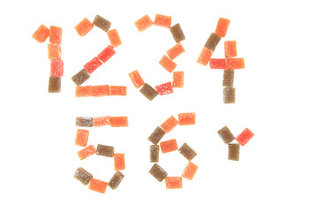 Image showing candy fruit cubes alphabet