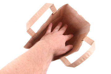 Image showing empty paper bag isolated