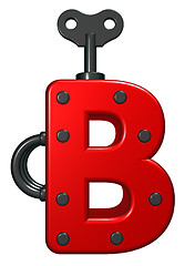 Image showing uppercase letter b with decorative pieces - 3d rendering