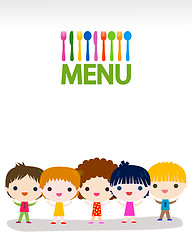 Image showing menu kids background