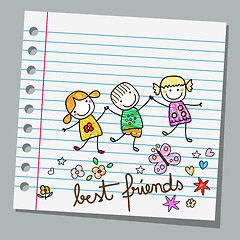 Image showing notebook paper happy children day