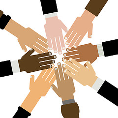 Image showing diversity hands together