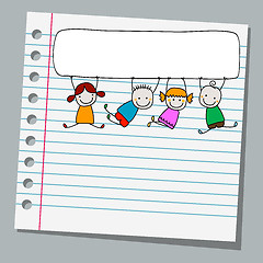 Image showing notebook paper kids