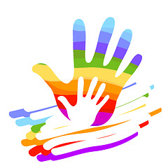 Image showing hand rainbow illustration