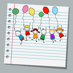 Image showing notebook paper kids