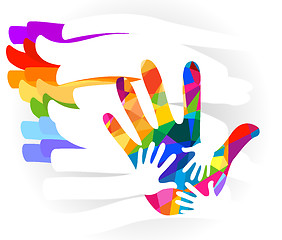 Image showing hands colorful illustration