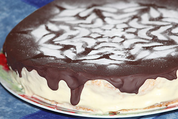 Image showing chocolate cake on the table