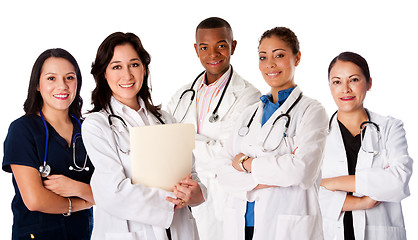 Image showing Happy smiling doctor physician nurse team