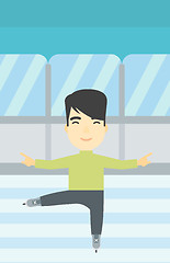 Image showing Male figure skater vector illustration.