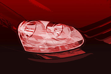 Image showing Car headlight.