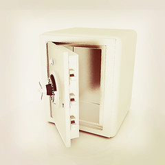 Image showing Security metal safe with empty space inside . 3D illustration. V