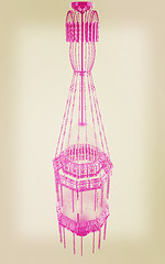 Image showing Traditional arabic lamp. 3D illustration. Vintage style.