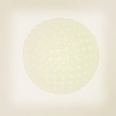 Image showing Abstract glossy sphere with pimples . 3D illustration. Vintage s