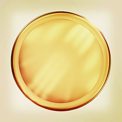 Image showing Golden Web button isolated on white background. 3D illustration.