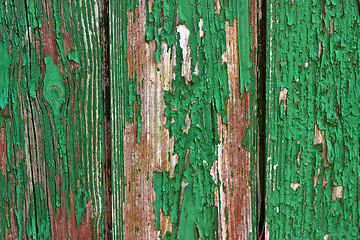 Image showing Weathered green Wood Background