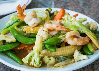 Image showing Thai food, stir fried vegetables