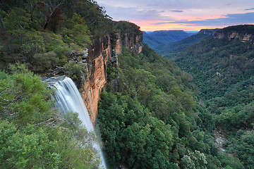 Image showing Sunset at Fitzroy Falls Southern Highlands