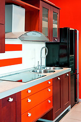 Image showing Kitchen angle red