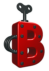 Image showing uppercase letter b with decorative pieces - 3d rendering