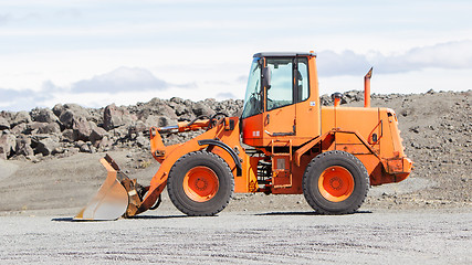 Image showing Large orange bulldozer