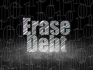 Image showing Finance concept: Erase Debt in grunge dark room