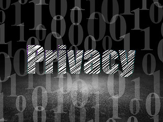 Image showing Privacy concept: Privacy in grunge dark room