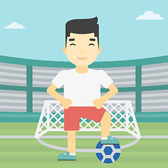 Image showing Football player with ball vector illustration.