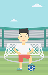 Image showing Football player with ball vector illustration.