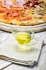 Image showing Olive oil for pizza