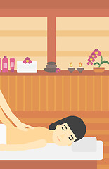 Image showing Woman recieving massage vector illustration.