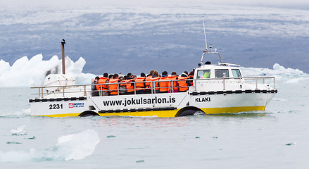 Image showing JOKULSARLON, ICELAND - JULY 21, 2016: Jokulsarlon Glacial Lagoon