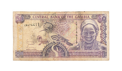 Image showing 50 Gambian dalasi bank note